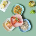 10 Pcs Square Plastic Dinner Plate Set Colorful Snacks / Breakfast Plate  Eco-Friendly Unbreakable Dinner Plates Specialty Saucer Plastic Plate Picnic Dishes Wheat Straw Square Kitchen Dishes. 