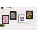 4 PCS Glass front 5x7" Motivational Photo Frames Inspirational Quotes Frame For Wall Decor and Room Table Decor Office / Home / 4 PC Gift Photo Frame. 