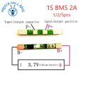 1S 2A 3.7V Lithium Battery Charger Protection Board BMS Module for 1 pcs 18650 Li-ion Battery Cell Charging 3.7V 4.2V. 