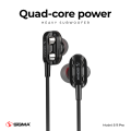 Sigma – Double Decker Stereo In-ear Wired Stereo Earphones With Mic – S11 Pro (random Color). 
