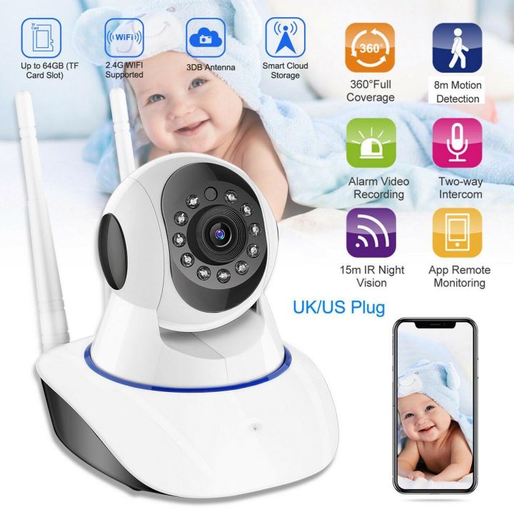 HD Wireless IP Security Camera Indoor CCTV Home Smart WIFI Baby Monitor US