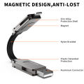 4 In 1 Multi Cable Keychain Fast Charging Pd For Lightning 27w Andriod Type-C 60w Qc 18w Fast Charging Data Cable. 