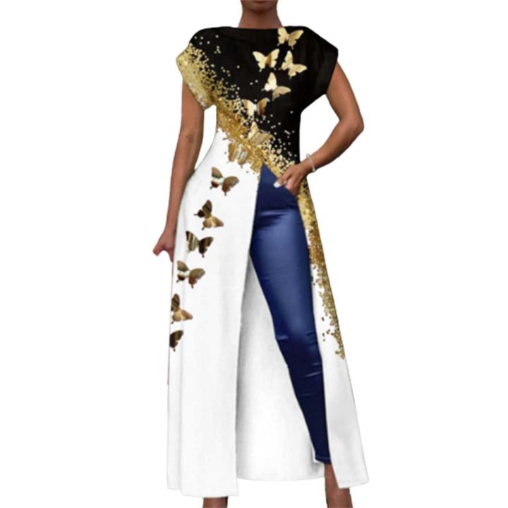 ECHIDNA Club Dress Contrast Color Animal Element High Split Prom Dress