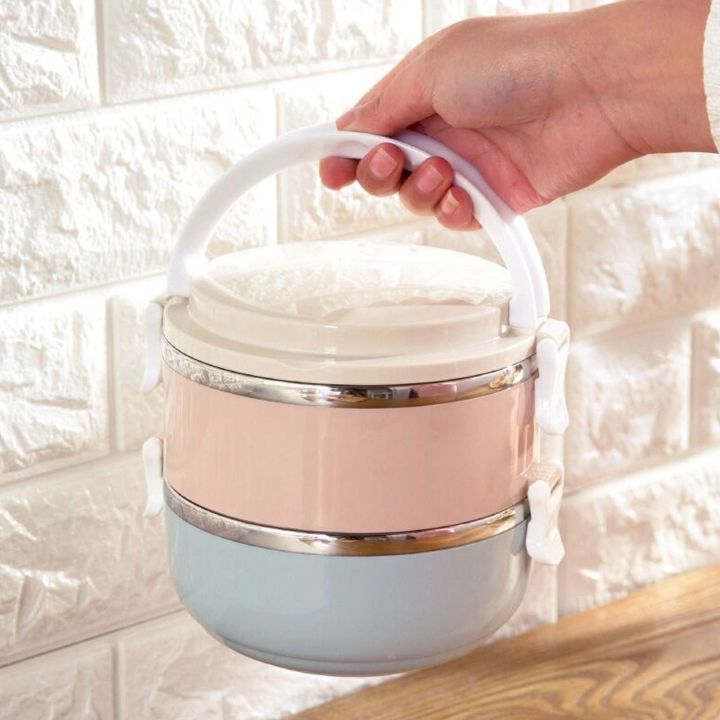 2-Layer Lunch Box, Leak-Proof Portable Food Container for School and Office