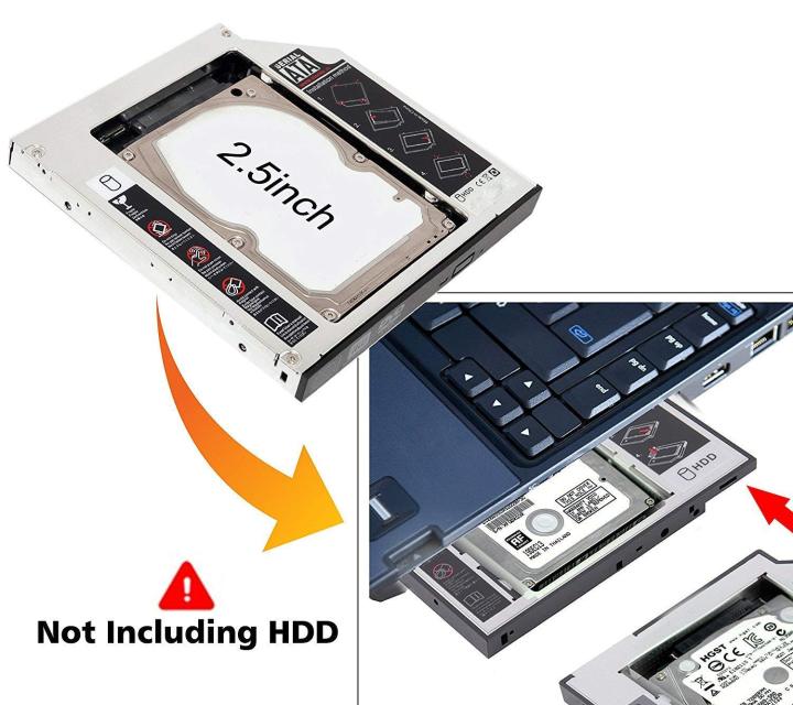 SSD%20HDD%20Caddy%2012.7mm%202nd%20Hard%20Disk%20Drive%20Caddy%20Case%20Adapter%20for%20Universal%20Laptop%20CD/DVD-ROM%20Optical%20Bay%20(12.7MM)%20-%20Image%204