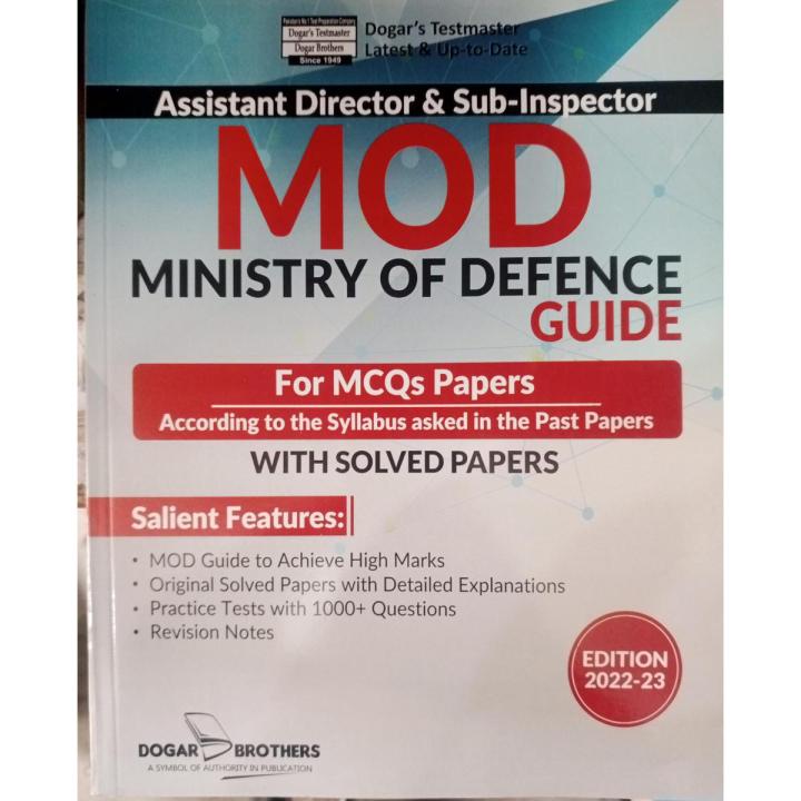 Defence Guide.pdf MINISTRY OF DEFENCE GUIDE (ASSISTANT DIRECTOR & SUB-INSPECTOR) | Daraz.pk