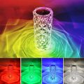 Crystal Diamond Table Lamp, Color Changing Touch Lamp USB Romantic Rose Diamond Table Lamps, Remote Touch Creative Lights for Bedroom Living Room Party Dinner Décor Crystal Lamp Diamond Lamp Night Light Lamp RGB Touch Table Lamp. 