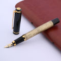 baoer 507 Golden Fountain Pen Xubeihong the eight horses GIFT Medium Nib Stationery Office school supplies. 