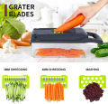 Vegetable cutter - Slicer cutter - Fruit cutter - Slicer - Chopper - Multifunctional cutter - 16 in 1 cutter - Dicer - Manual cutter - Onion chopper - Vegetable chopper slicer - 16 in 1 slicer cutter - peeler - Best tool for fruits/Vegetables .. 
