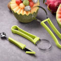 4 In 1 Melon Baller Scoop Stainless Steel Watermelon Cutter Fruit Carving Kitchen Tool Set for Fruit Slicer Dig Pulp Separator. 