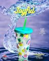 Joyful Transparent Printed Glass For Water/Juices etc. 