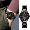 Customize Name Good Quality Black Chain Watch. 