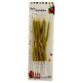 GOLDEN COLOR SPIRALS DESIGN CANDLE SET - PACK OF 12 CANDLES - CANDLES FOR CAKE DECORATION. 