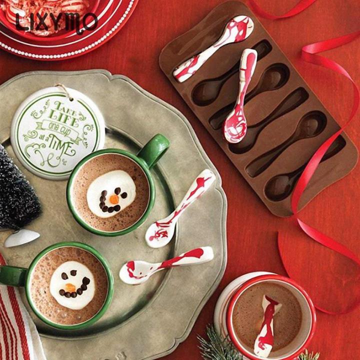 Silicone Chocolate Spoons Mold 6 Cavity