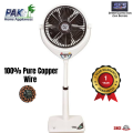 PAK LOUVER PEDESTAL / STANDING Louver FAN 14 INCHES 100% COPPER WINDING / WIRE ENERGY EFFICIENT 3 SPEED CONTROL FANS WHITE PLASTIC BODY HEAVY DUTY SERIES LOWER/ LOVER BED ROOMS DINNING LOUNGE LOWER TCP PLUS. 