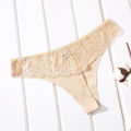 Lace Women's Thongs Ice Silk T-Back Girl's Panties Solid Underwear Skin-Friendly Intimates High Elastic Briefs. 