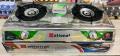 Gas Stove Full fine Glass shine Steel 2 Burner - 2 Burner Kitchen Gas Stove ( Silver) - Gas Stove-Chulha Whirlwind Flame - Auto Ignition -NG/LPG. 