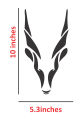Markhor (Black Sticker), Markhoor Car Sticker, Mar Khoor Car Sticker,  Car Accessories, Stickers for Car, Car Modification, Car Decoration. 