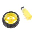 Yellow RC Car TT Gear Motor DC 6V-12V Robot Smart Robot Car Tyre Wheel Gear Motor Set DC. 
