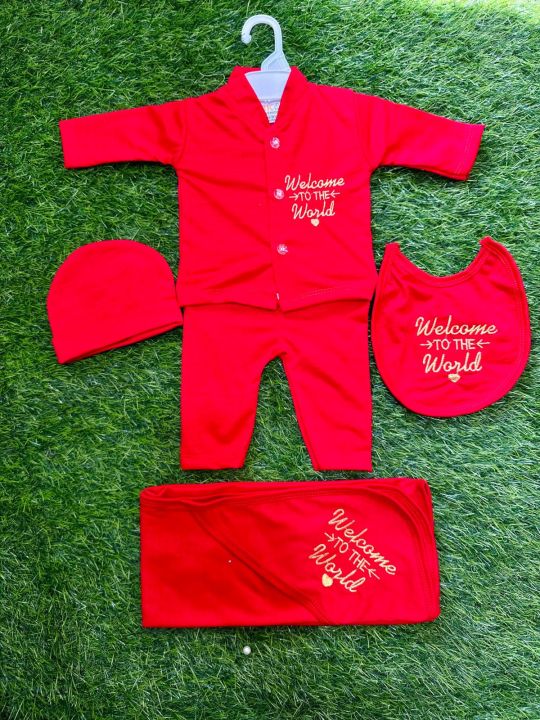 WELCOME%20TO%20THE%20WORLD%20DRESS%20WITH%20WRAPPING%20SHEET%20CAP%20AND%20Bib%20%20-%200%20to%203%20MONTHS%20-%20Image%202