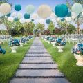 18Pcs Royal Blue Paper Lantern Set,Reusable Hanging Decorative Japanese Chinese Paper Lanterns,Easy Assembly. 