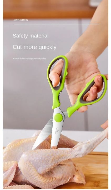 Kitchen%20Scissor%20With%20Cover%20Tailor%20Paper%20Cuttings%20orange%20handle%20office%20scissors%20household%20stainless%20steel%20multi-function%20scissor%20Use%20with%20Nut%20Cracker%20-%20Image%203