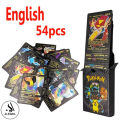 55 Pcs Pokemon Gold Foil Cards Anime Cartoon Pokemon English Version Tcg Card - 55 Pcs Pokemon Cards Box For Fans Rare Collection Card Child Toys Gifts - Golden Edition. 