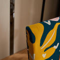 Flower Printed Seat Cover Dining Room Living Room Elastic Chair Cover. 
