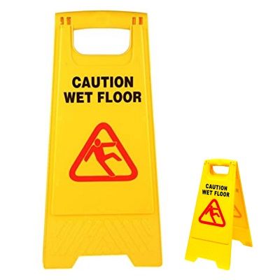 Wet Floor Sign Board | Yellow Caution Sign Board | Housekeeping Signage | Slippery Floor Board | Safety Signs | Wet Floor Stand | Wet Area Board | Floor Cleaning Signs | Plastic sign Board | Caution Wet Floor Safety Sign - Stand Type