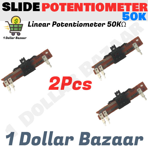 Sliding Adjustable Linear Potentiometer 50k ohm | 1DollarBazaar
