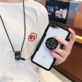 for iPhone 6 6s plus 7 8 plus X  case with gifts crystal pop socket holder and neck lanyard strap. 
