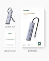 UGREEN__ USB C Hub, Type C Dongle 4K 30Hz, 6 in 1 USB C Adapter with 4K HDMI USB3.0 SD/TF Card Reader 100W PD Compatible with MacBook_Pro/Air, iPad_Pro, Dell_XPS More Type C Devices. 