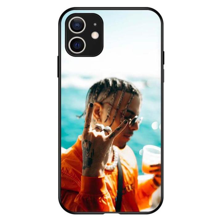 Rauw Alejandro Singer Black Matte Soft TPU Silicone Phone Case For iPhone 12 13 Pro Max 11 X XSMax XS XR 7 8 Plus SE2020 Cover