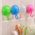Extra Strong Plastic Bathroom Shower Bag Suction Cup Hooks Coats Towels Caps Hooks Holder. 