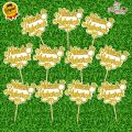 Pack of 12 Nikkah Mubarak cupcake Mithai Toppers 2.5 inches Best for Engagement & Wedding party Celebration Toppers. 