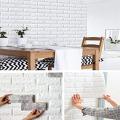 3D Brick Wallpaper, Brick Pattern Wall Stickers, Self- Adhesive Wallpaper for Living Room Bedroom. 
