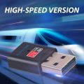 Blueshadow USB WiFi Adapter - Dual Band 2.4G/5G Mini Wi-fi ac Wireless Network Card Dongle with High Gain Antenna for Desktop Laptop PC Support Windows XP Vista/7/8/8.1/10 (USB WiFi 600Mbps). 