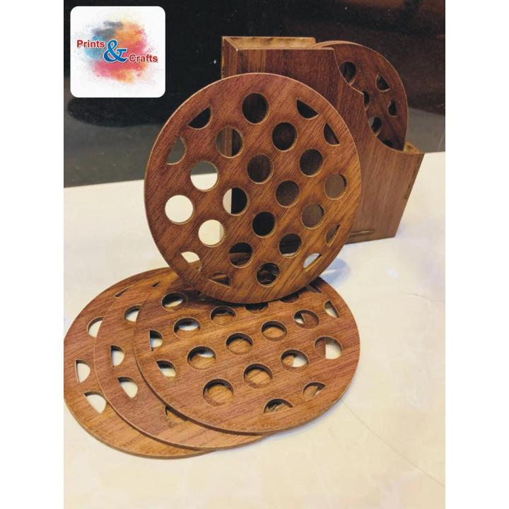 Tea Cup Coaster, MDF wooden Laser Cut cup Coaster 1