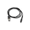 1.2 M Marshall Durable Braided Nylon Micro USB fast charging data cable - black. 