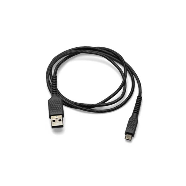 1.2 M Marshall Durable Braided Nylon Micro USB fast charging data cable - black