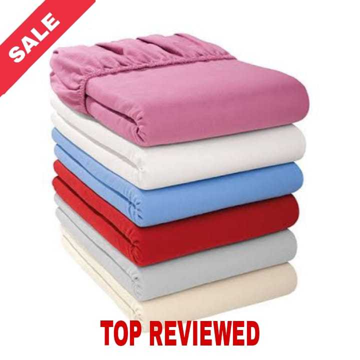 FIitted Bed Sheet Best Quality Streachable Mattress Cover Jersey knit Fabric Multi Color Elasticated Bed Sheet King Size Bedsheets Bed Sheet Bed Sheets Single Bedsheet Bed Sheets Double Bedsheets King Size Folding Bed Bed Sheet Double Cotton Sheet