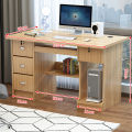 Home Office Desk ,4 Drawer Simple Study Black Desktop Table Bedroom Wooden Pc Computer Desk. 