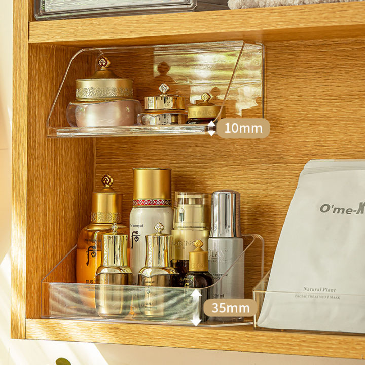 Nachuan Desktop Cosmetic Storage Box Plastic Transparent Wholesale Creative Household Products Wall Mounted Mirror Cabinet Storage Box