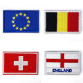 Country Flag Patch Stripes Embroidered Russia UK France EU Netherlands Flag Tactical Patches Army Applique Stripe Badge. 
