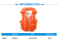 INTEX 58671 DELUX SWIM VEST 19.5X18.5IN  swim vest kids life vest  POOL SCHOOL DELUXE SWIM VEST Child Swim Vest Inflatable Kids Life Jacket Float swimming pool floats. 