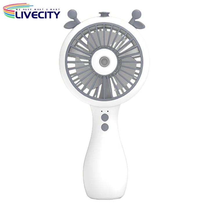 Portable FanMulti-purposeCoolRechargeableCute Cartoon Water Spray Mini Handheld Fanfor Outdoor