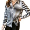 Black White Stripes Shirt. 