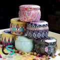 Lovely Mini Tin Box Gift Jewelry Tin Box Cookie Candy Tea Storage Round Drum Tinplate Box Drawer Organizer. 