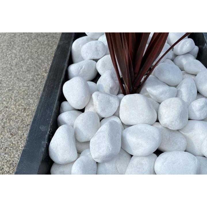 White big Pebbles/ Stones for Garden and Aquarium  1 kg pack