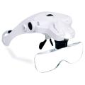 Hands Free Headband Magnifying Glass, Usb Charging Head Magnifier With Led Light Jewelry Craft Watch Hobby 5 Lenses 1.0X 1.5X 2.0X 2.5X 3.5X. 
